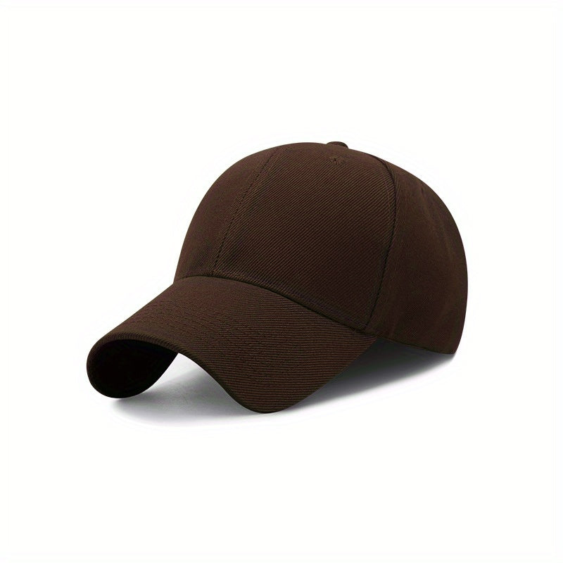 1pc Men&Women's Vintage Simple Solid Adjustable Curved Brim Baseball Cap For Outdoor For King's Day