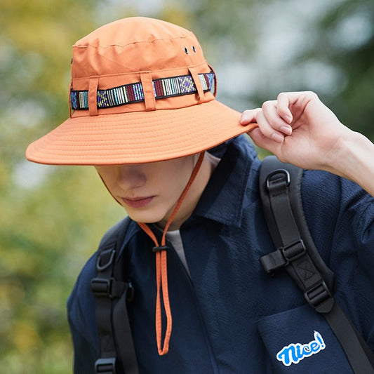 Western cowboy hat women's summer large brim Japanese fisherman hat sun protection sunshade outdoor seaside travel mountaineering hat men eprolo