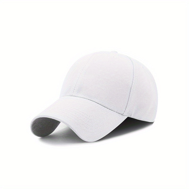 1pc Men&Women's Vintage Simple Solid Adjustable Curved Brim Baseball Cap For Outdoor For King's Day