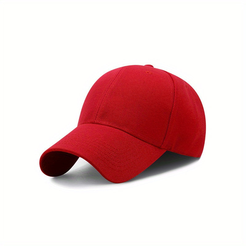 1pc Men&Women's Vintage Simple Solid Adjustable Curved Brim Baseball Cap For Outdoor For King's Day