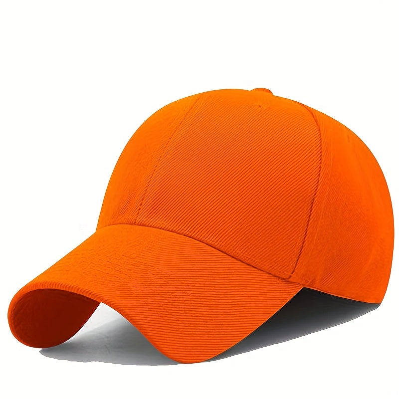 1pc Men&Women's Vintage Simple Solid Adjustable Curved Brim Baseball Cap For Outdoor For King's Day