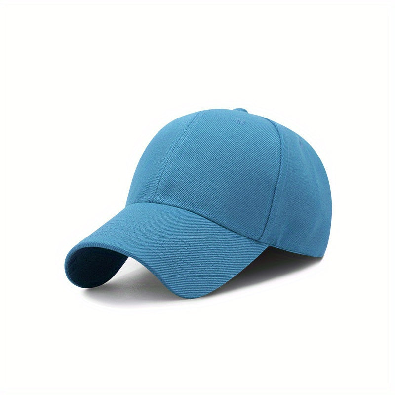 1pc Men&Women's Vintage Simple Solid Adjustable Curved Brim Baseball Cap For Outdoor For King's Day