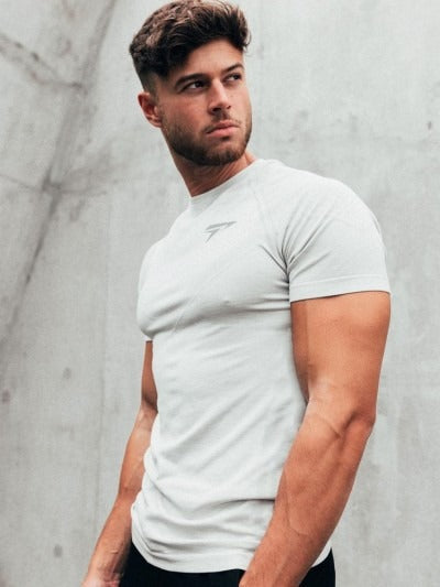 Fitness Brother Mens Running Sports Slim Fit Short Sleeve Quick Drying Clothes Milk Silk Quick Drying Training T shirt eprolo