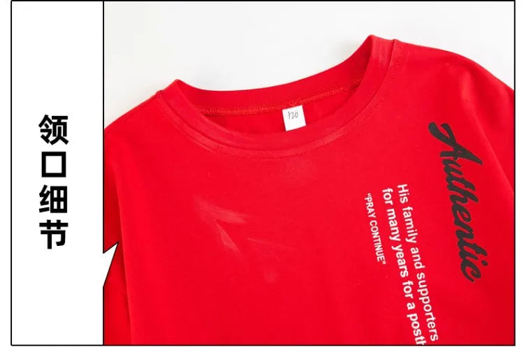 2025 teens Summer Child Clothes Baby teen Boys hip hop portrait loose T-Shirt & Shorts pants 6 8 10 12 14 years autumn