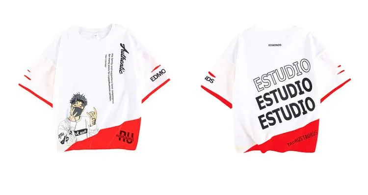 2025 teens Summer Child Clothes Baby teen Boys hip hop portrait loose T-Shirt & Shorts pants 6 8 10 12 14 years autumn