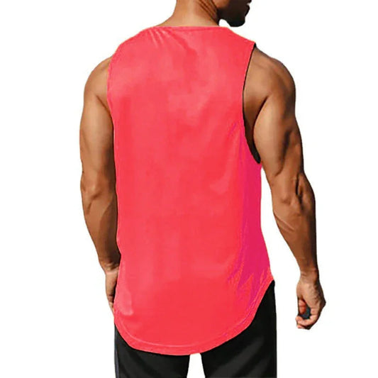 Gym Fitness Bodybuilding Sport Vests Mesh Breathable Quick Dry Running Tank Tops Mens Workout Muscle Casual Elastic T-shirts 7 Sister Stars LLC