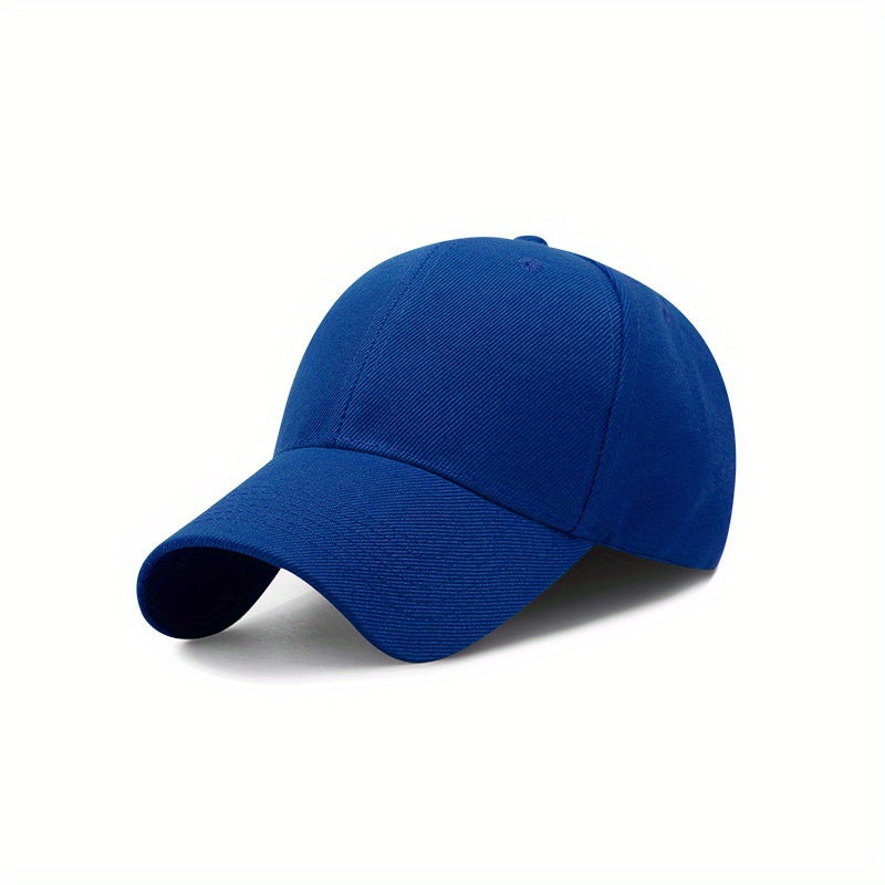 1pc Men&Women's Vintage Simple Solid Adjustable Curved Brim Baseball Cap For Outdoor For King's Day