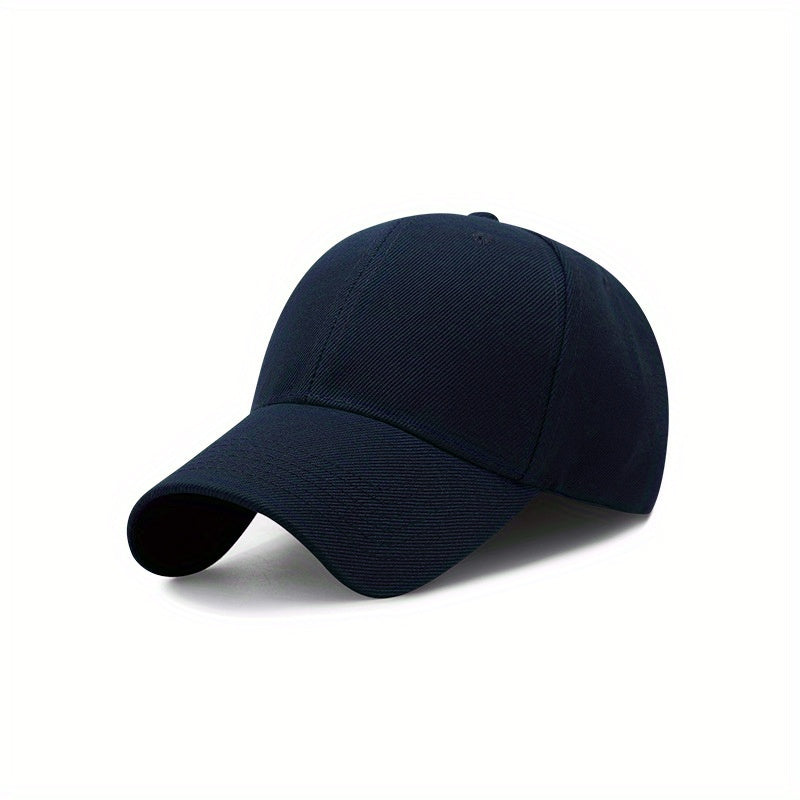 1pc Men&Women's Vintage Simple Solid Adjustable Curved Brim Baseball Cap For Outdoor For King's Day