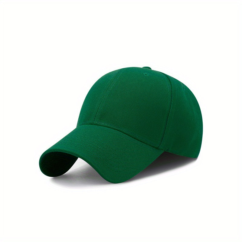 1pc Men&Women's Vintage Simple Solid Adjustable Curved Brim Baseball Cap For Outdoor For King's Day