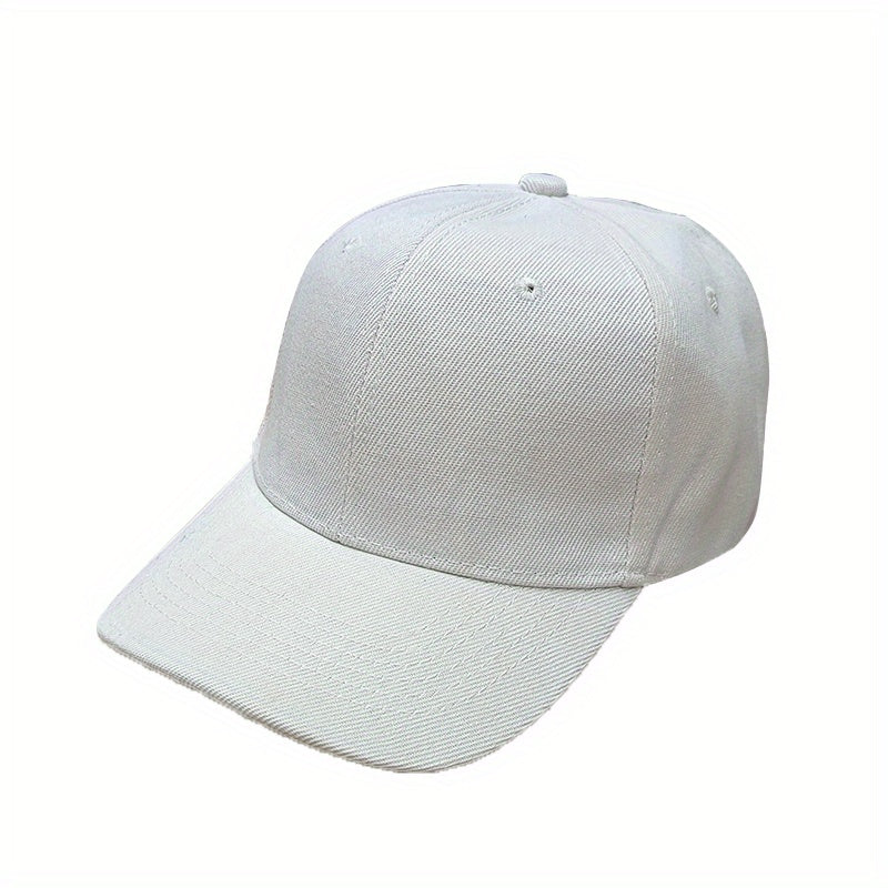 1pc Men&Women's Vintage Simple Solid Adjustable Curved Brim Baseball Cap For Outdoor For King's Day