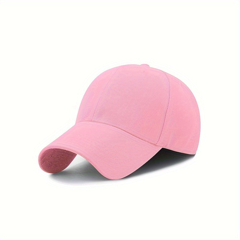 1pc Men&Women's Vintage Simple Solid Adjustable Curved Brim Baseball Cap For Outdoor For King's Day