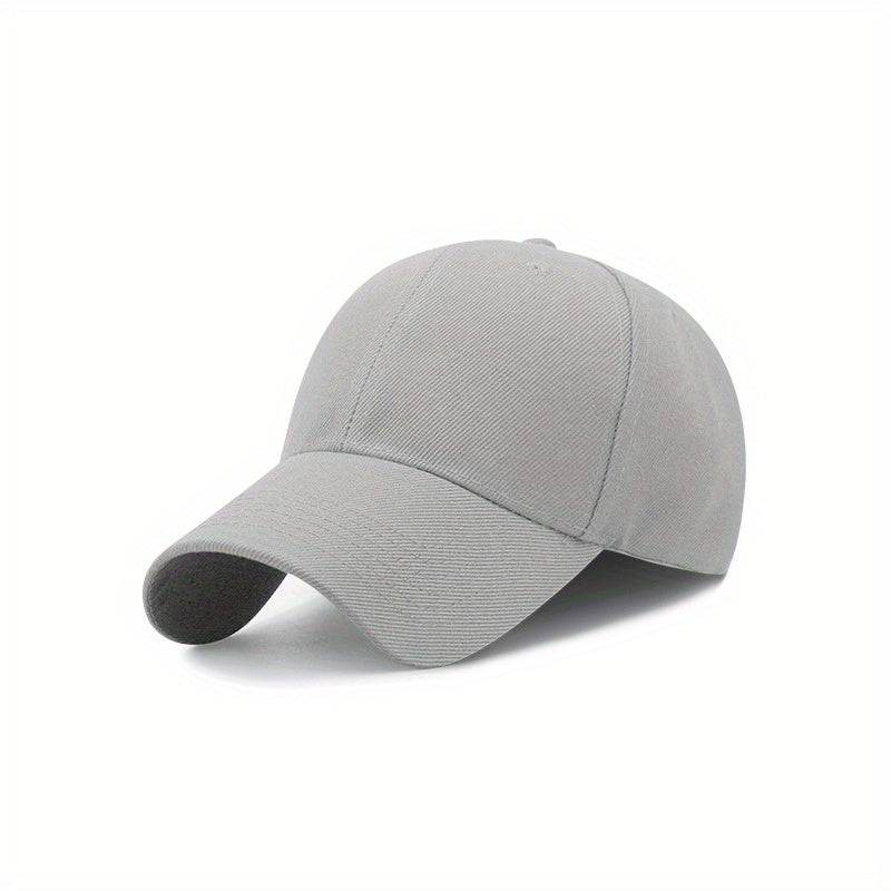1pc Men&Women's Vintage Simple Solid Adjustable Curved Brim Baseball Cap For Outdoor For King's Day