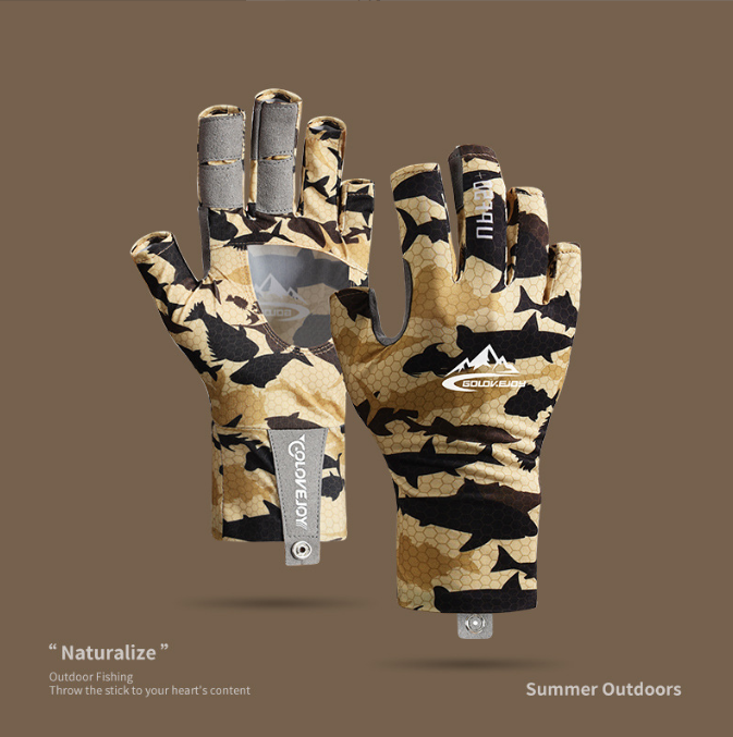 Summer outdoor sports sunscreen fishing gloves riding non slip half finger gloves eprolo