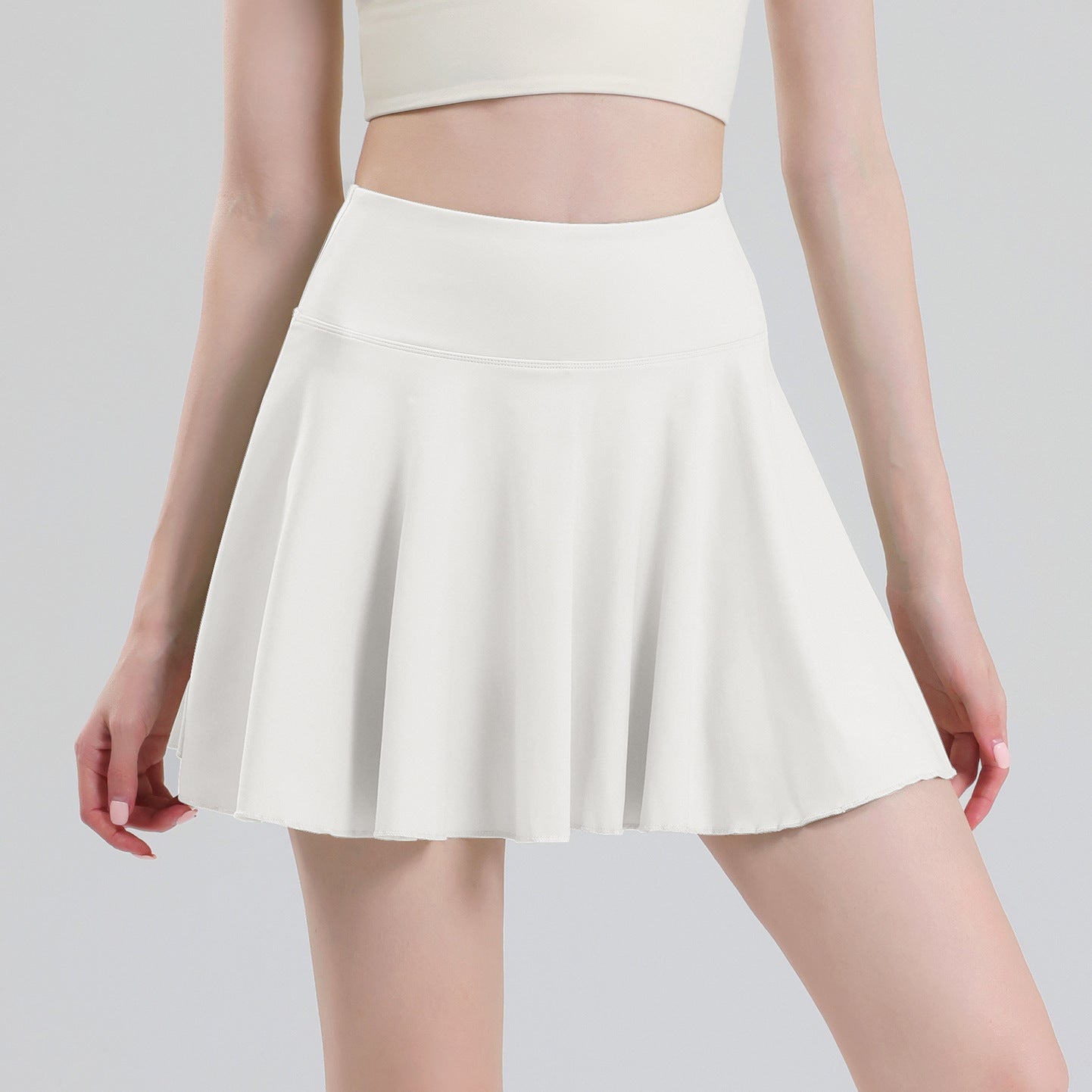 Tennis skirt women's yoga white badminton pleated skirt quick drying anti glare half skirt eprolo