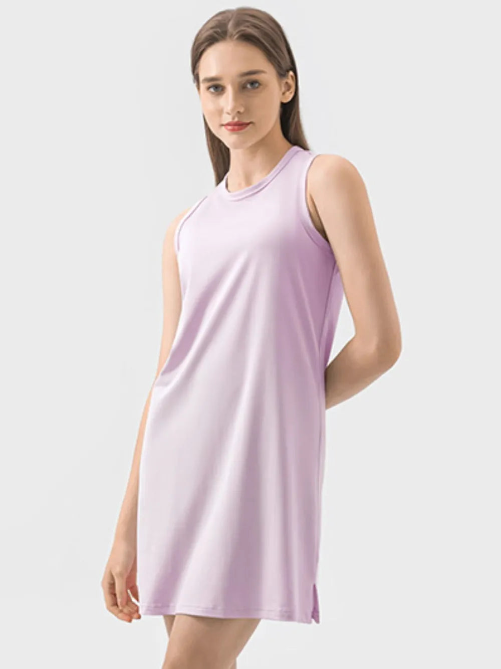 Round Neck Sleeveless Active Dress eprolo