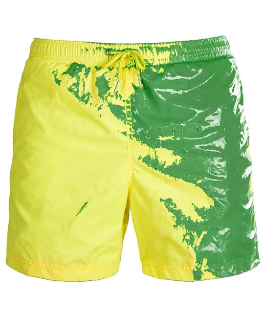 Water Changing Beach Pants Men's Quick Dry Large Size Swimming Pants Warm Color Changing Shorts Men's Swimming Pants eprolo