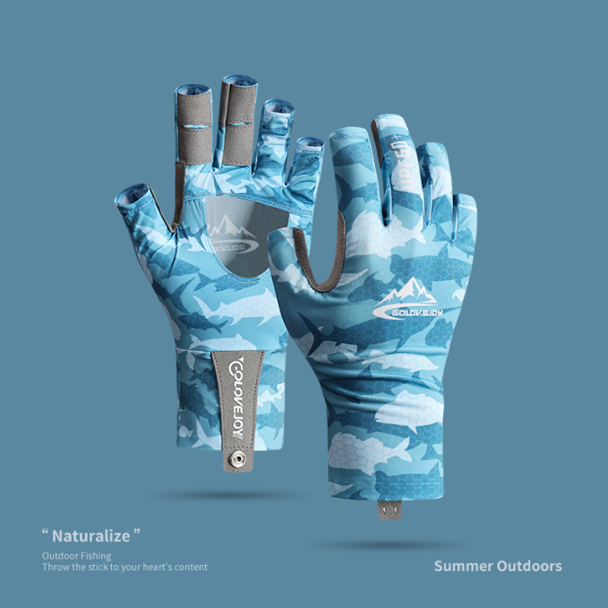 Summer outdoor sports sunscreen fishing gloves riding non slip half finger gloves eprolo