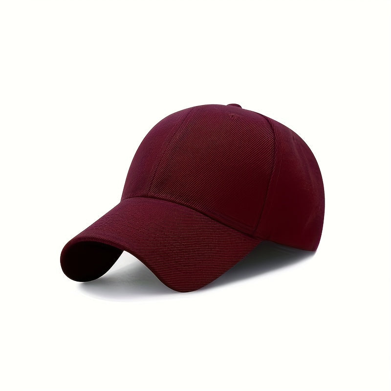 1pc Men&Women's Vintage Simple Solid Adjustable Curved Brim Baseball Cap For Outdoor For King's Day