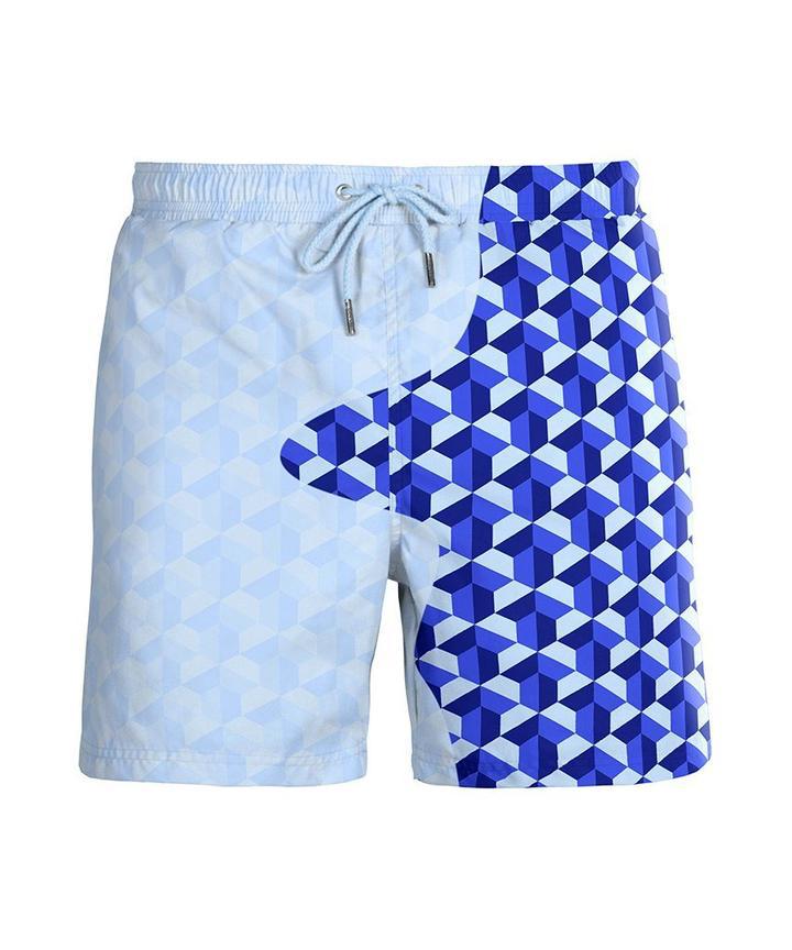 Water Changing Beach Pants Men's Quick Dry Large Size Swimming Pants Warm Color Changing Shorts Men's Swimming Pants eprolo