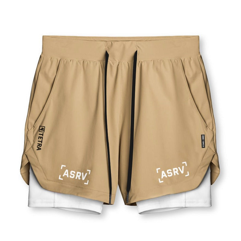 Sports Shorts, Mens American Trendy Brand Anti Glare Double Layer Quick Drying Basketball Pants, Outdoor Running Fitness Capris eprolo