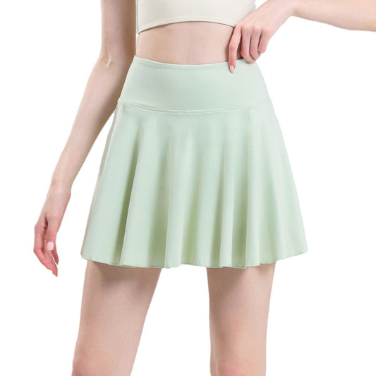 Tennis skirt women's yoga white badminton pleated skirt quick drying anti glare half skirt eprolo