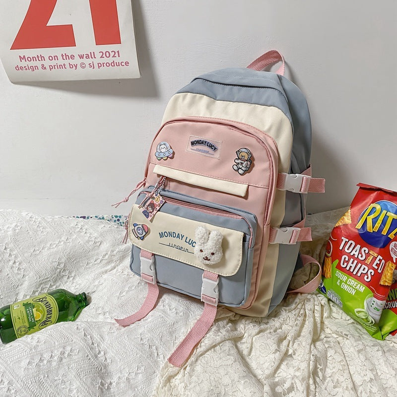 Elementary School Students' Mori All-match Backpack Large Capacity Shoulders 7 Sister Stars LLC
