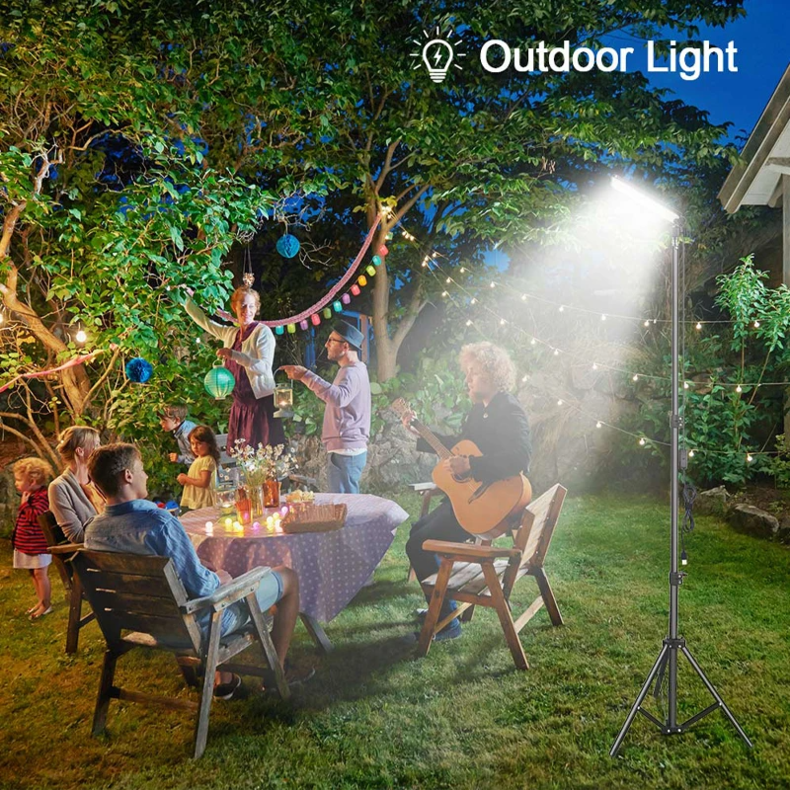 Camping Light LED Selfie Light Lamp Portable Photography Light with Tripod Stand for Outdoor Picnic Barbecue Adjustable Telescop eprolo