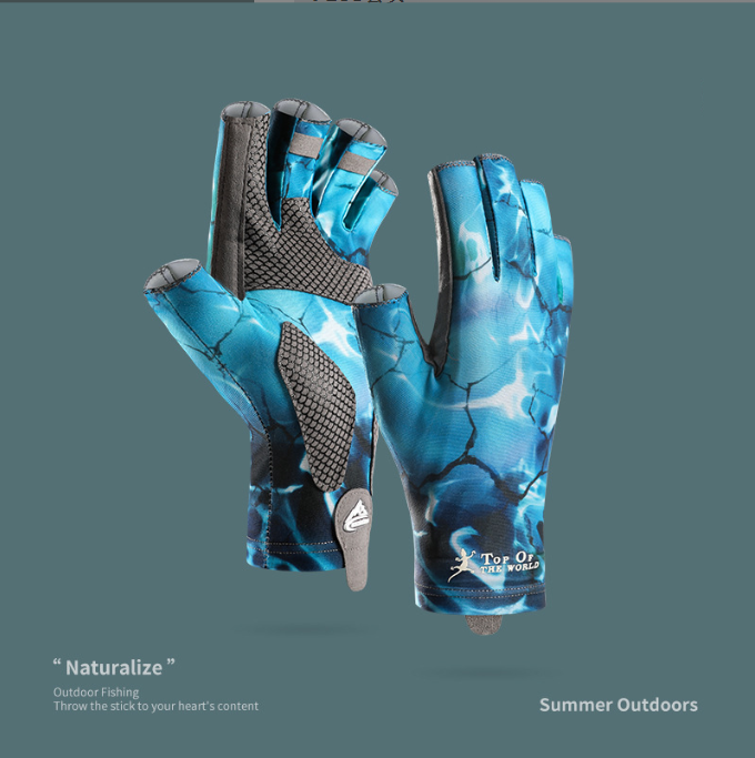 Summer outdoor sports sunscreen fishing gloves riding non slip half finger gloves eprolo
