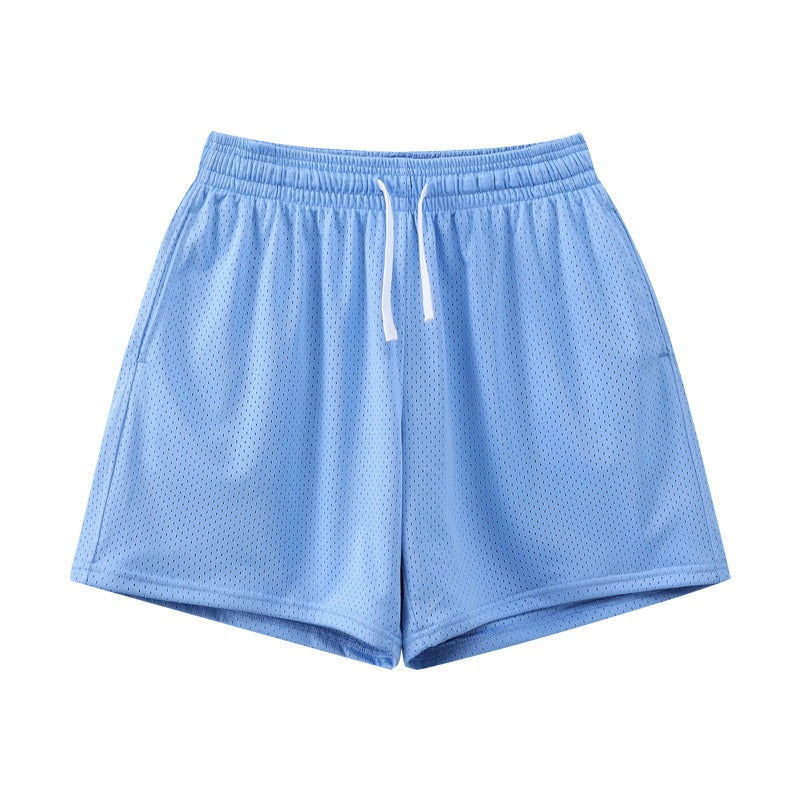 Sports Training Quarter Shorts Mens Over Knee Sports Pants Summer Training Fitness Two Layer Mesh Breathable Basketball Pants eprolo