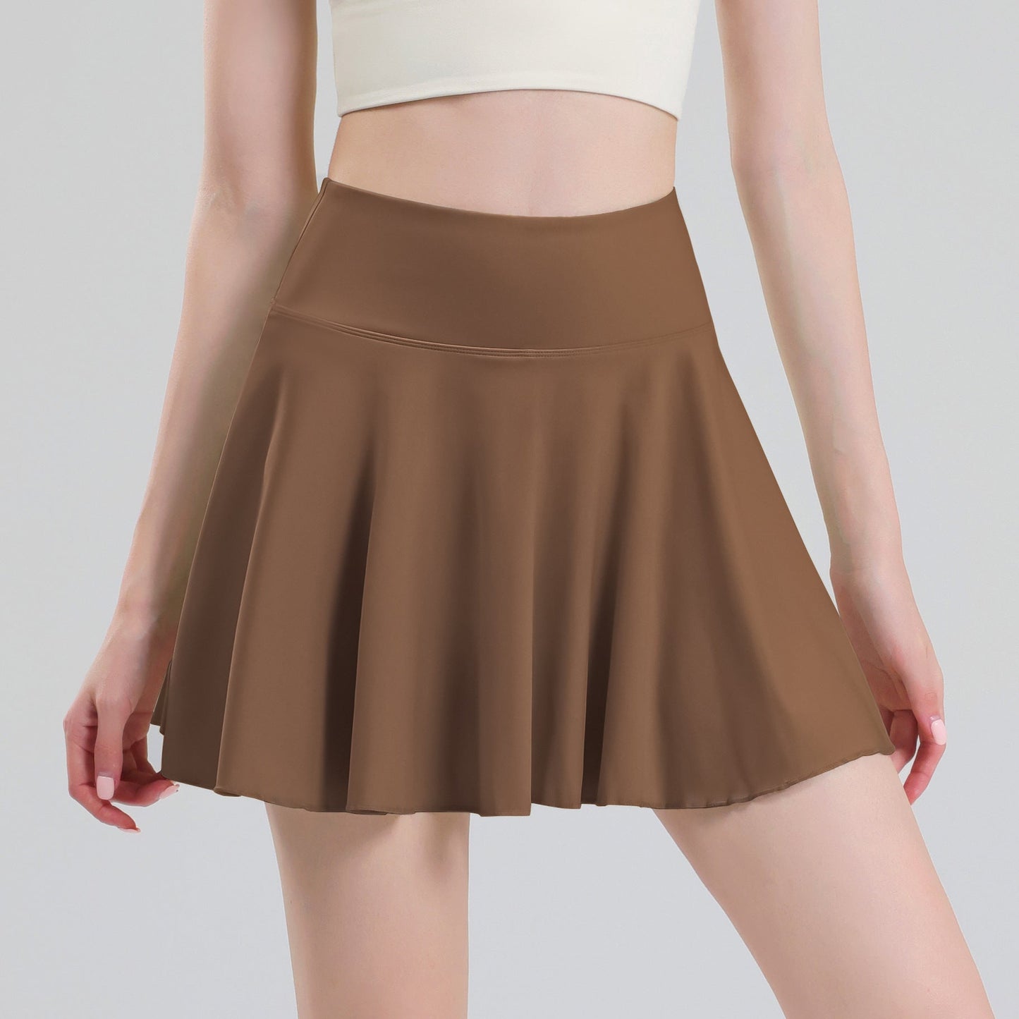 Tennis skirt women's yoga white badminton pleated skirt quick drying anti glare half skirt eprolo