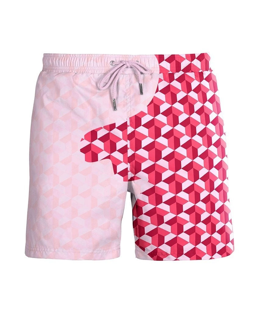 Water Changing Beach Pants Men's Quick Dry Large Size Swimming Pants Warm Color Changing Shorts Men's Swimming Pants eprolo