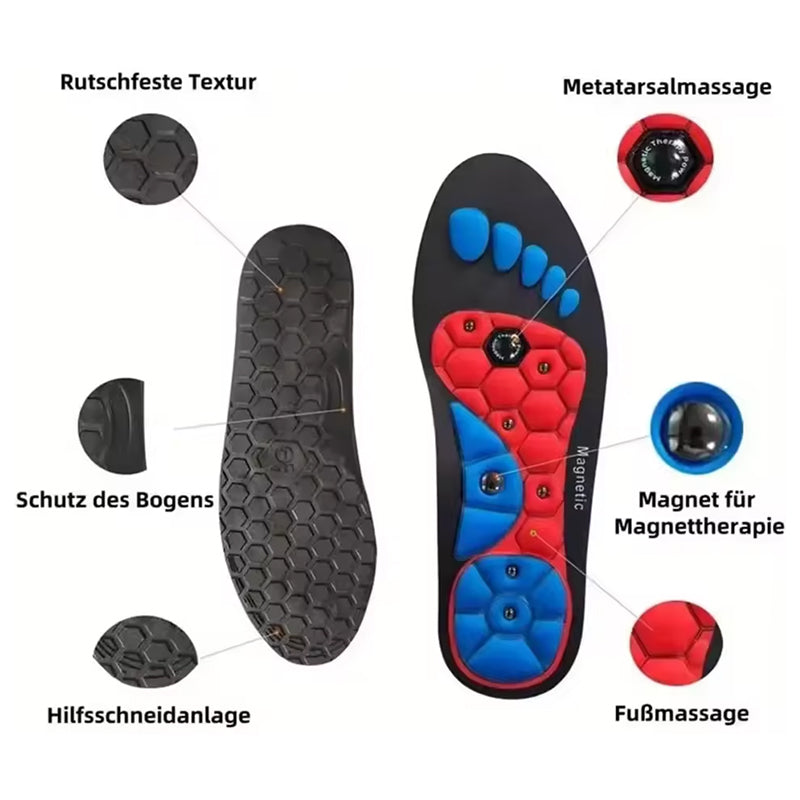 Magnetic therapy sports insoles for foot massage, weight loss, acupressure, anti - fatigue and healthcare eprolo