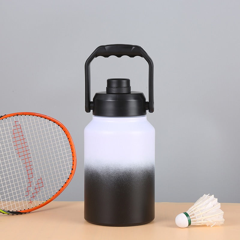 Double Wall Half Gallon Insulated Water Bottle Jug 64oz 128oz Stainless Steel Sports Water Flask with Handle eprolo