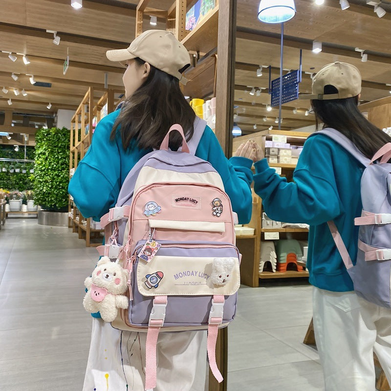 Elementary School Students' Mori All-match Backpack Large Capacity Shoulders 7 Sister Stars LLC
