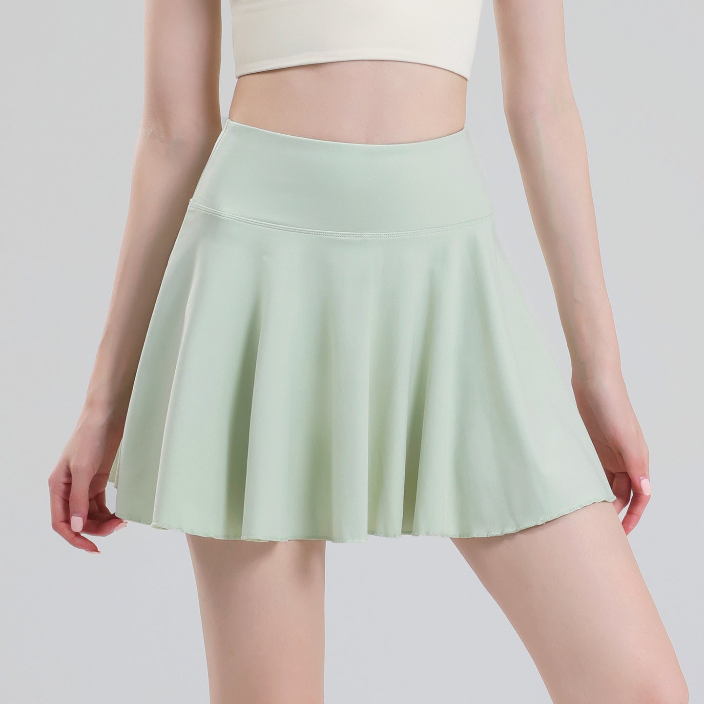 Tennis skirt women's yoga white badminton pleated skirt quick drying anti glare half skirt eprolo
