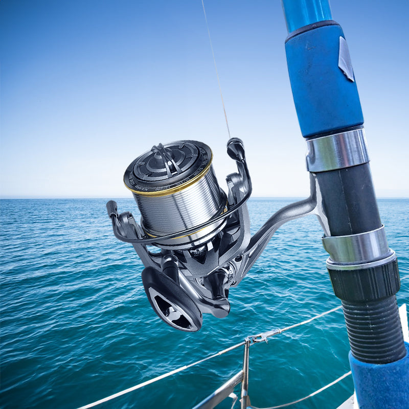 17+1BB 8000-14000 Series Aluminum Alloy Spool Fishing Reel, 4.8:1 Gear Ratio, Durable Long Casting for Baitcasting eprolo
