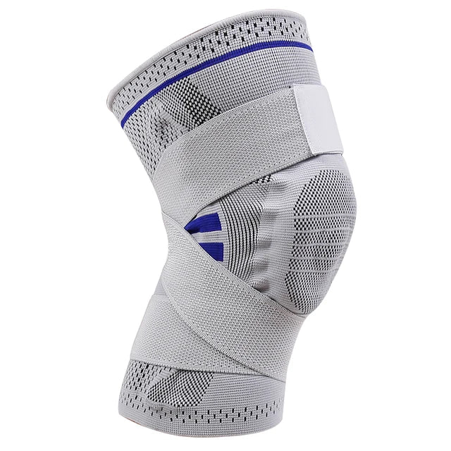 Professional Knee Brace Detachable Elastic Belt Silica Gel Knee Pad Support Workout Running Basketball Compression Leg Sleeve eprolo