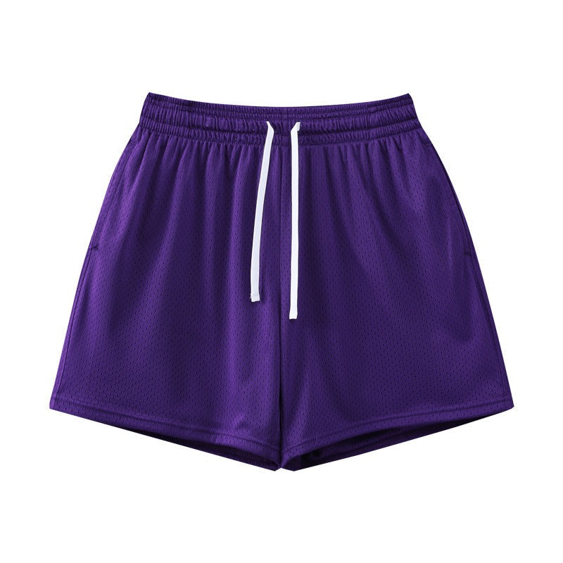 Sports Training Quarter Shorts Mens Over Knee Sports Pants Summer Training Fitness Two Layer Mesh Breathable Basketball Pants eprolo