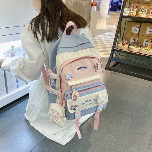Elementary School Students' Mori All-match Backpack Large Capacity Shoulders 7 Sister Stars LLC