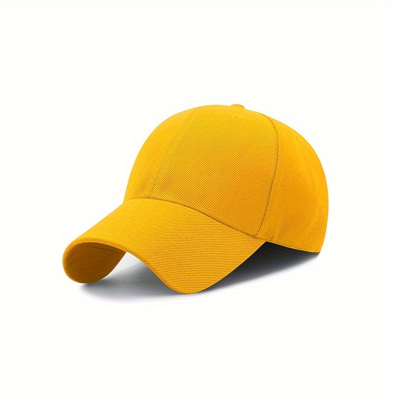 1pc Men&Women's Vintage Simple Solid Adjustable Curved Brim Baseball Cap For Outdoor For King's Day
