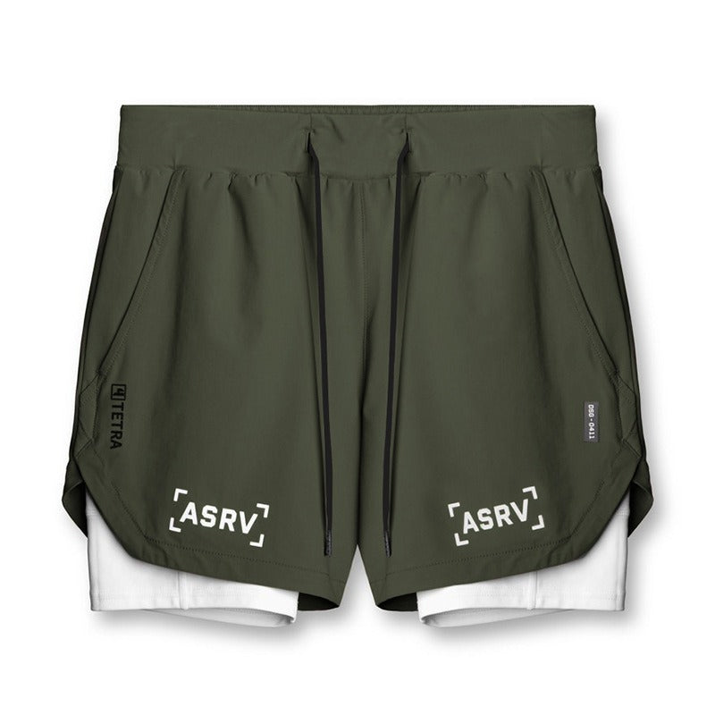 Sports Shorts, Mens American Trendy Brand Anti Glare Double Layer Quick Drying Basketball Pants, Outdoor Running Fitness Capris eprolo