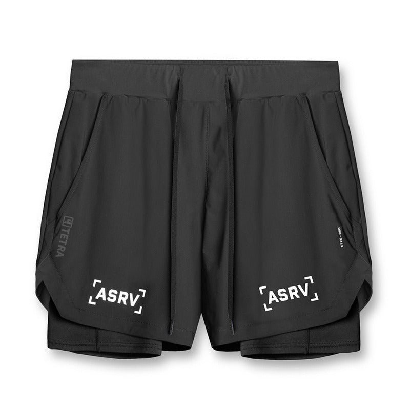 Sports Shorts, Mens American Trendy Brand Anti Glare Double Layer Quick Drying Basketball Pants, Outdoor Running Fitness Capris eprolo