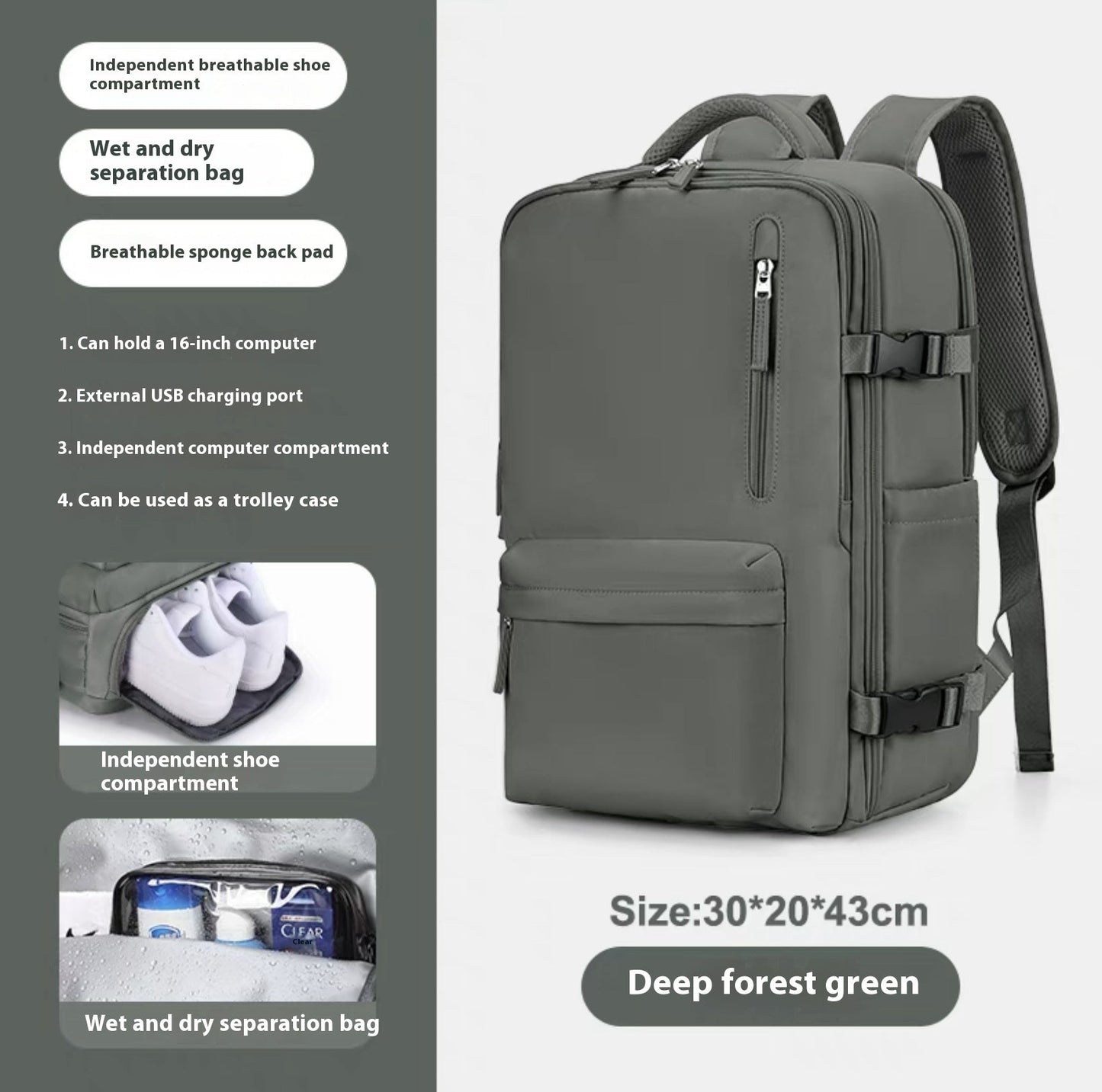 Fashion Large Capacity Travel Backpack Student School Bags 7 Sister Stars LLC