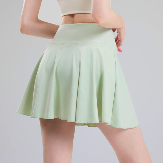 Tennis skirt women's yoga white badminton pleated skirt quick drying anti glare half skirt eprolo