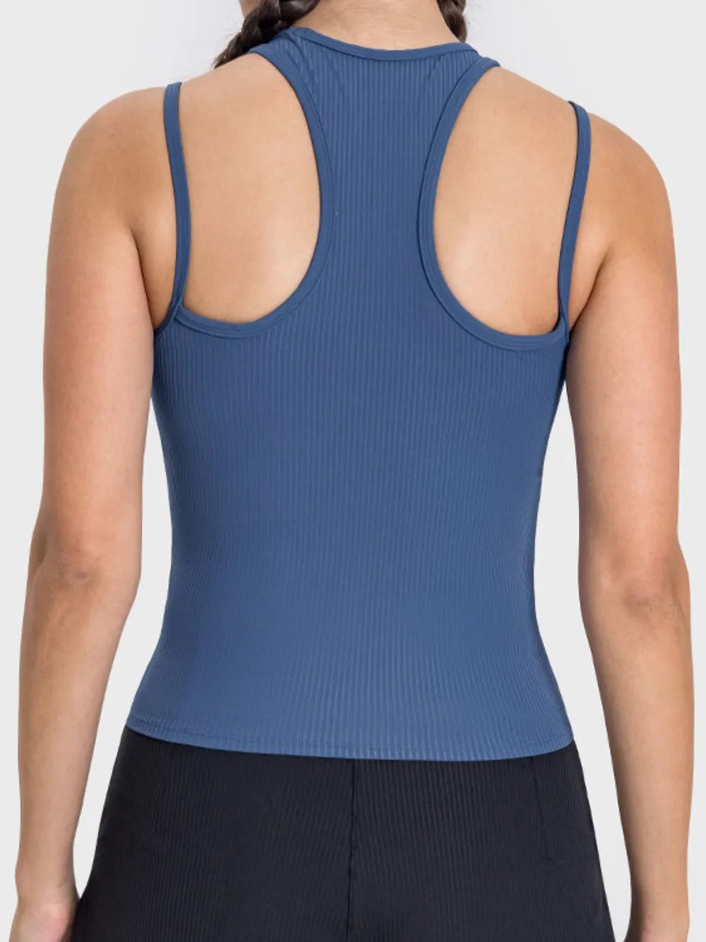 Cutout Round Neck Racerback Active Tank eprolo