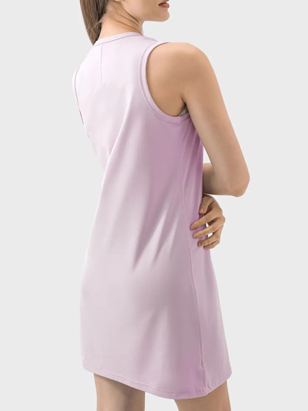 Round Neck Sleeveless Active Dress eprolo