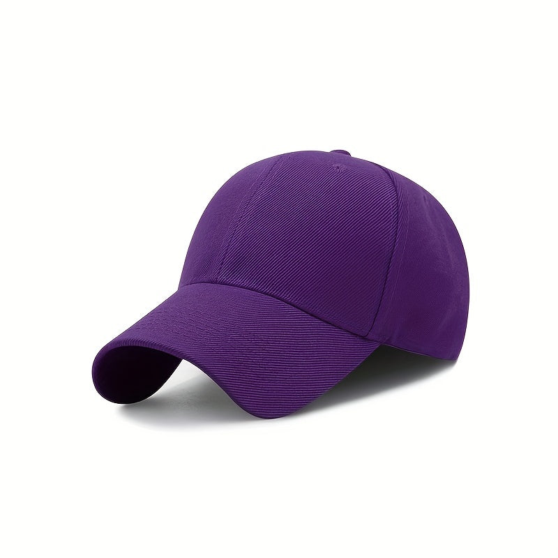 1pc Men&Women's Vintage Simple Solid Adjustable Curved Brim Baseball Cap For Outdoor For King's Day