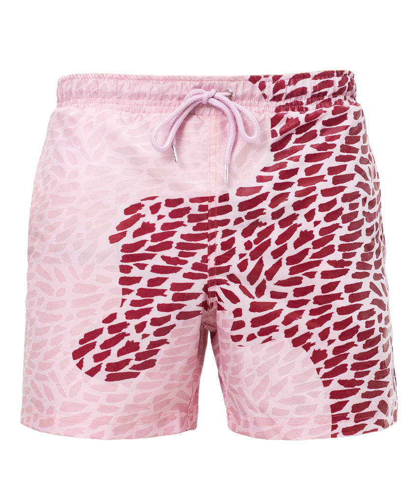 Water Changing Beach Pants Men's Quick Dry Large Size Swimming Pants Warm Color Changing Shorts Men's Swimming Pants eprolo