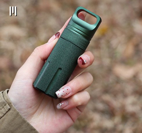 Aluminum alloy fully sealed EDC waterproof tank outdoor survival equipment waterproof compartment flat head waterproof storage b eprolo