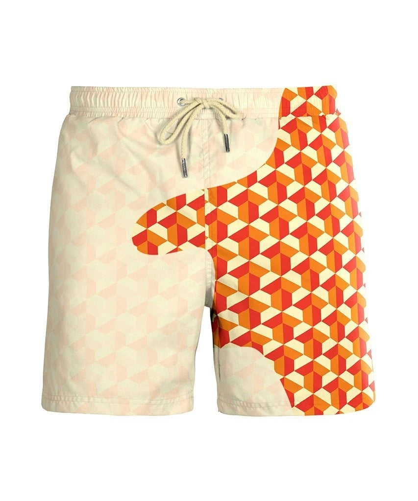 Water Changing Beach Pants Men's Quick Dry Large Size Swimming Pants Warm Color Changing Shorts Men's Swimming Pants eprolo